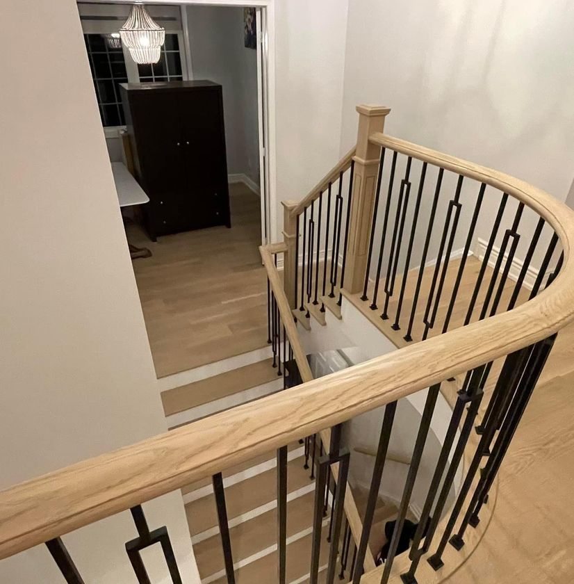 Wooden
						staircase
