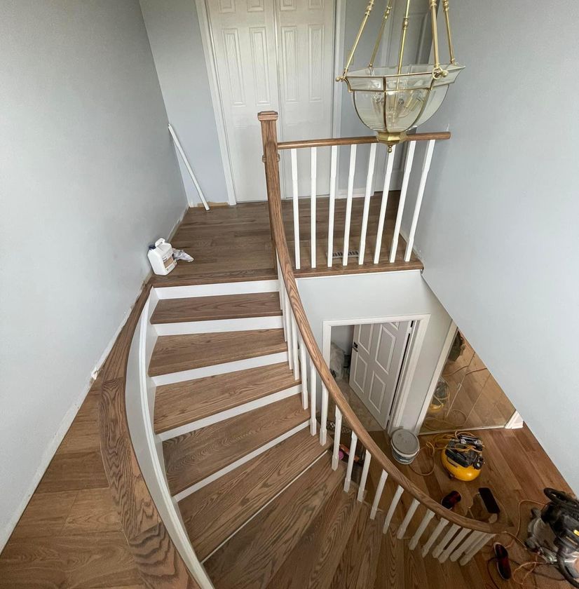 Wooden
						staircase