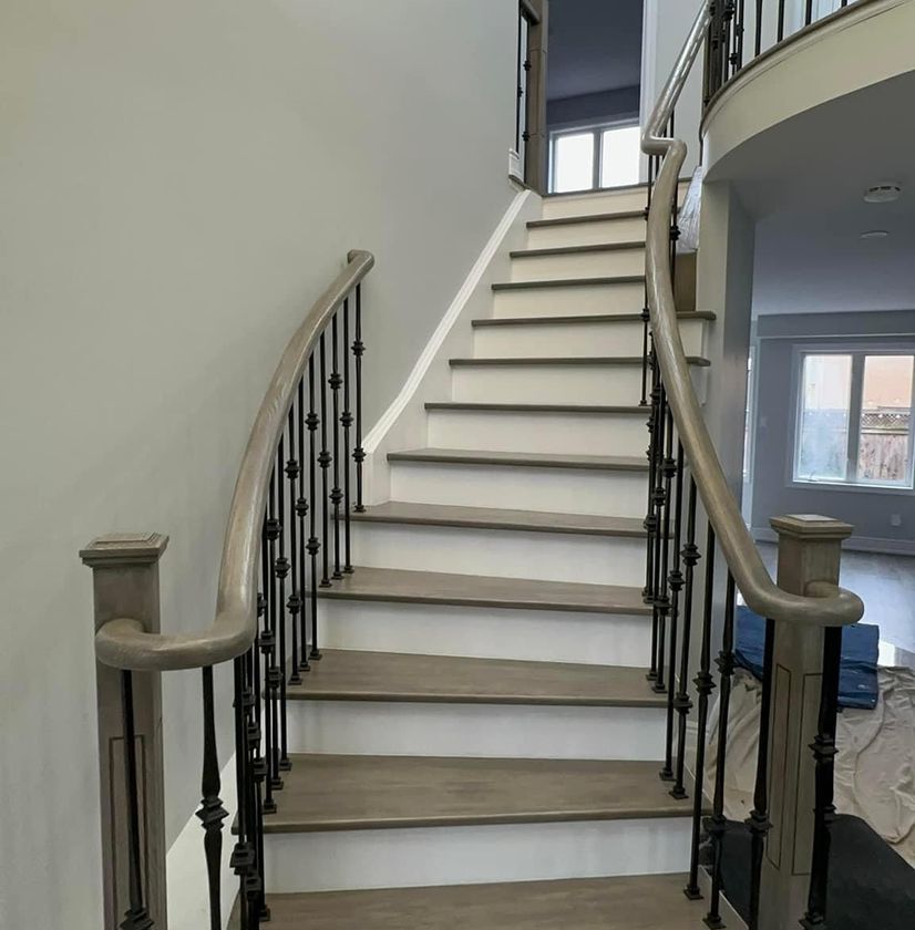 Wooden
						staircase