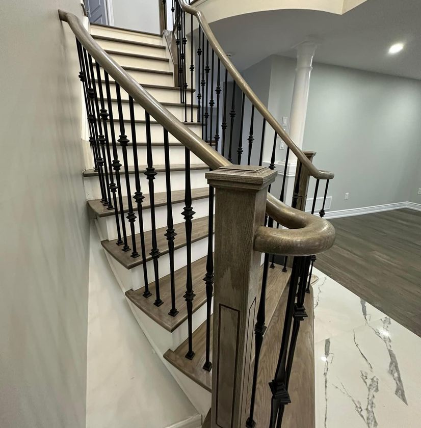 Wooden
						staircase