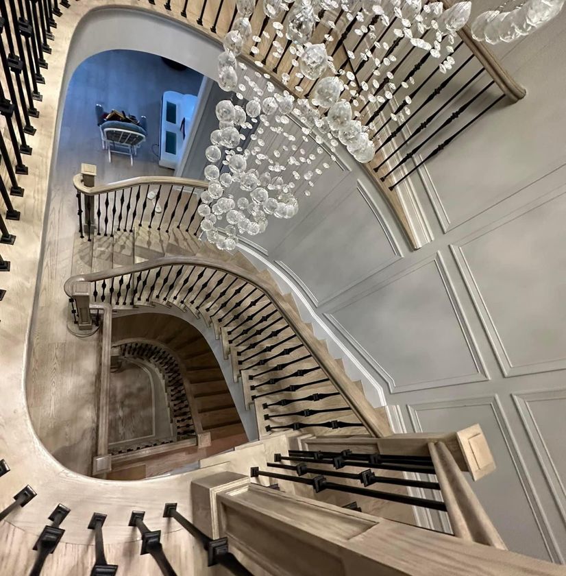 Wooden
						staircase